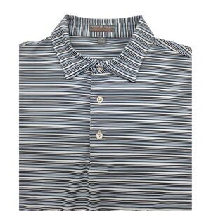 Peter Millar Polo Shirt Mens Multicolor Striped Summer Comfort - M